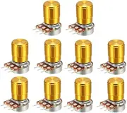 XYWHPGV WH148 50K Ohm Variable Resistors Single Turn Rotary Carbon Film Taper Potentiometer W Knobs 10pcs(0a8e6 b4bbd c920e 69016 e86e5 adee0