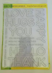 Birch Press Design - Happy Lingo - Photopolymer Cling stamp set, NIP