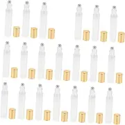 VINTORKY 20Pcs Glass Roller Bottles for Essential Oils Perfume Portable Empty Containers with Caps for Travel Reusable Storage of Cosmetic Liquids