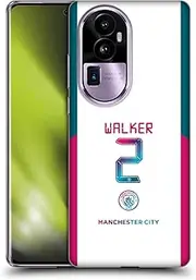 Head Case Designs Officially Licensed Manchester City Man City FC Kyle Walker 2021/22 Players Away Kit Group 2 Soft Gel Case Compatible with Oppo Reno10 Pro+