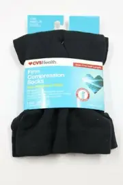 CVS Unisex Mens Womens 1 Pair Over the Calf Firm Compression Socks Sz L/XL NEW