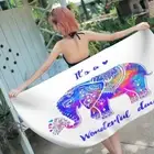 Oriental Ethnic Elephant Sauna Yoga Gym Surf Spa Swim Beach Towel Holiday Gift