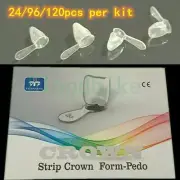 24/96/120pcs Dental Resin Kids Crowns Pediatric Deciduous Primary Anterior Crown