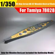 USS Battleship New Jersey BB-62 Wooden Deck w/Metal Chain for 1/350 Tamiya 78028