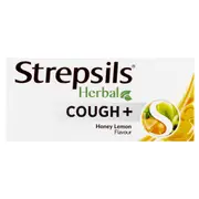 Strepsils Herbal Cough Honey Lemon 32 Lozenges