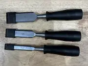 (3-Piece) Wood Chisel Black Set unbranded New