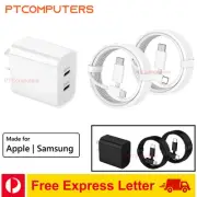 Dual USB-C Fast Wall Charger 40W Type C PD Power Adapter For iPhone iPad Samsung