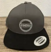 O'Neill Hat Cap Snapback Gray White Mens Embroidered Casual Adjustable Snap Back