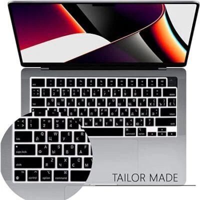 Cover for MacBook air 13.6 15.3" A2681 A2941/Macbook pro 14 16 Russian Keyboard