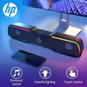 HP 3D Surround Soundbar Speaker Stereo Subwoofer RGB Gaming 3.5mm AUX DHE-6002