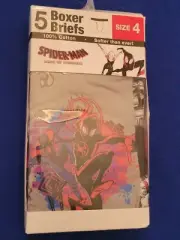 Spider-Man Across The SPIDERVERSE 5 Pack Boys Underwear Briefs Size 8 NIP