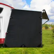 Caravan Awning Sun Shade Roll Out 2.2x1.95M Pop Top End Wall Side Black Screen