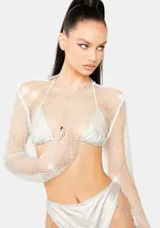 Bling Elite Fishnet Crop Top