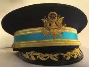 US Army Officer M1912 Dress Blue Cap for Infantry Field Grade Officer