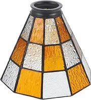 Amosfun Stained Glass Lampshade Replacement Vintage Lamp Shade Cover for Table Lamp Hanging Lamp