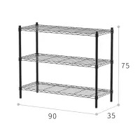 在飛比找momo購物網優惠-【PHOENIX】輕型 90x35x75公分 三層波浪架 兩