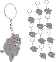 WOONEKY Elephant Shape Keychain Keychain Cute Decorative Key Ring for Classroom Prizes