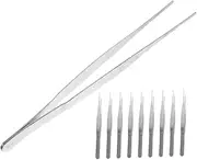 HIAKDOFT 10pcs Comfortable Grip Gardening Tweezers Tool for Planting Bonsai and Care Portable and Multi-functional Garden Tweezer