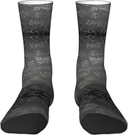 [Ghjkfbf] Math Symbols Pattern Print Novelty Unisex Socks Colorful Stylish Crew Socks Casual Dress Gifts For Men Women