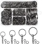 Key Chain Rings in Wave Patterns Design Bulk Set