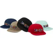 Supreme Friends 6-Panel Cap Red Black Denim Khaki S/S 18
