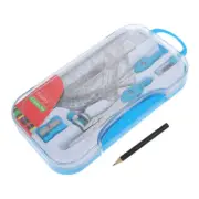 Math Geometry Tool Set Swing Arm Protractor Kids Drafting Kit
