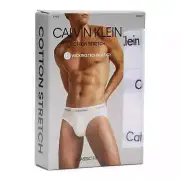 Calvin Klein Men's White 3-pack Cotton Stretch Hip Briefs Underwear SZ: S