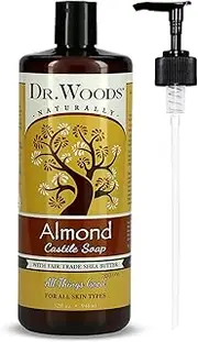 (950ml with pump) - Dr. Woods Almond Castile Soap with Organic Shea Butter and Pump, 950ml