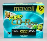 MAXELL CD-R PRO FOR PHOTOS 700 MB RECORDABLE BLANK DISCS 10 PACK • NEW • SEALED!