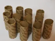 12 Dollar Size Paper Coin Wrappers. Pre-Crimped 1 End Shotgun Rolls $25 Dollars
