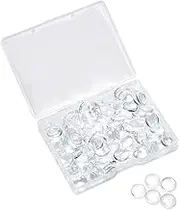 Clear Round Glass Dome Tiles Cabochons Charms Bulk Small Flat Back Imitation Gemstone for Cameo Photo Pendant Necklace Bracelet Earring Ring Keychain DIY Craft Jewelry Making,100PCS (10MM),