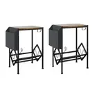 Record Player Stand Record Holder with Vinyl Display Small Side End Table Record