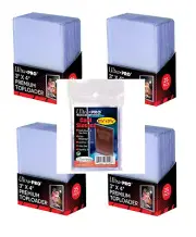 (100) Ultra-Pro Premium Heavy Duty Topload Trading Card Holders + Free Sleeves