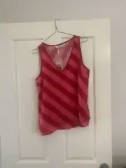Peter Alexander Ladies Sleep Top Red /Pink Medium