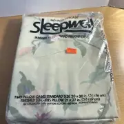 Vintage NOS SLEEPWELL No Iron Percale Irregular Standard Size Floral Pillowcase