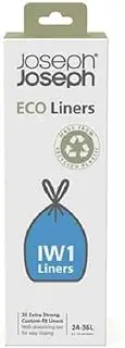[Joseph Joseph] IW1 24-36L Eco Liners Recycled Bin Liners (20 Pack) - Grey