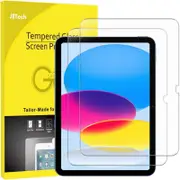 JETech Screen Protector for iPad 10 (10.9-Inch, 2022 Model, 10th Generation), 9H Tempered Glass Film, HD Clear, 2-Pack