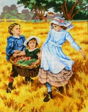 "Harvest" Printed Canvas for Cross Stitch Tapestry Embroidery 14851