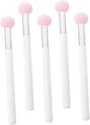 [HAPINARY] 5pcs Mushroom Makeup Sponge Applicator for Women Non Dual Use High-density Face Powder Puff Handle for Daily Professional Makeup
