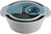 WUISOLQP Household Multifunctional Flour Sieve Plate Space-Saving for Convenient Flour Sieve and Basin Set ABS Egg Separator, Type+1