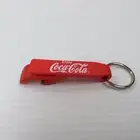 Coca-Cola Bottle Can Opener Keychain Red Plastic