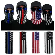 USA FLAG Bandana FOUR-PACK! Thin Blue Red Line, American Flag Neck Gaiter