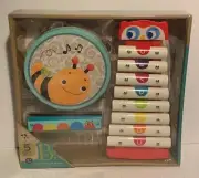 B. Toys Wooden Musical Instruments- Mini Melody Band - Ages 2+ Brand New