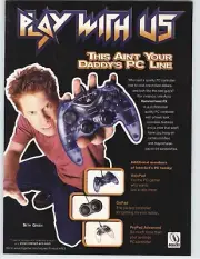Interact Hammerhead FX PC Video Game Controller Seth Green Art 2000 Vintage Ad