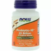 Probiotic-10, 25 or 50 or 100 Billion, 30 or 50 or 60 or 100 Veg Caps,Now Foods