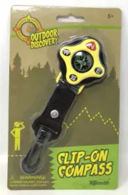 BACKYARD EXPLORATION - CLIP ON COMPASS - NIP - TOYSMITH OUTDOOR DISCOVERY KIDS