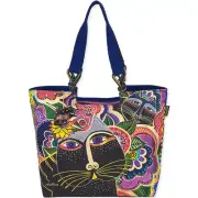 Laurel Burch Shoulder Tote 21"X5"X15"-Carlotta's Cats (Pack of 1)