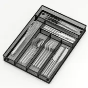 Kitchen Drawer Organizer Metal Flatware Dividers With 6 Compartment Silverware