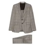 [Tagliatore] Tagliatore Plaid Suit 48 IT BROWN