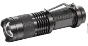 P2 P-Squared EDC Mini Tactical LED Flashlight - 10W BLACK Aircraft Aluminium